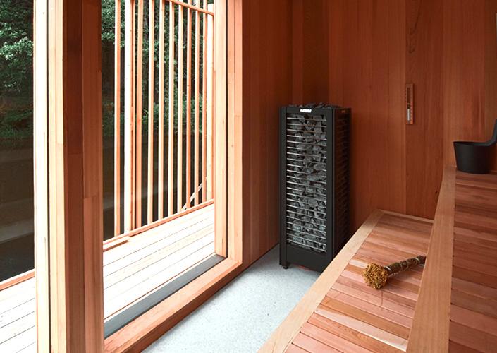 Plovoucí cedrová sauna